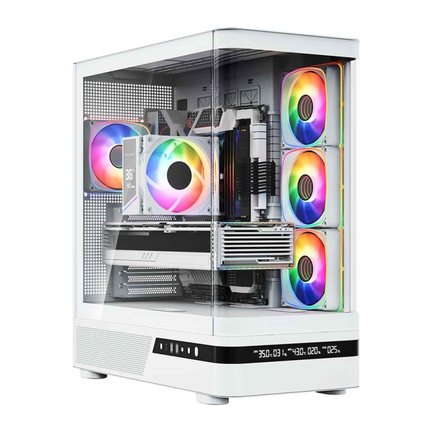 MODECOM Volcano Volcano AQ200 ARGB Midi Valge