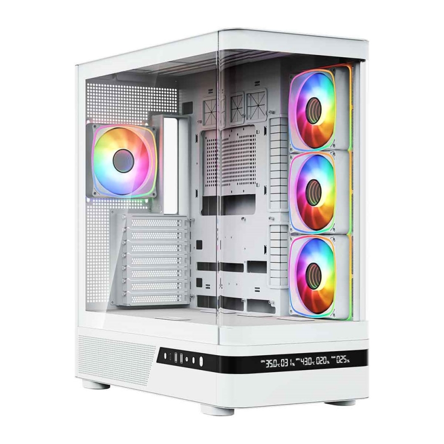 MODECOM Volcano Volcano AQ200 ARGB Midi Balts – 2