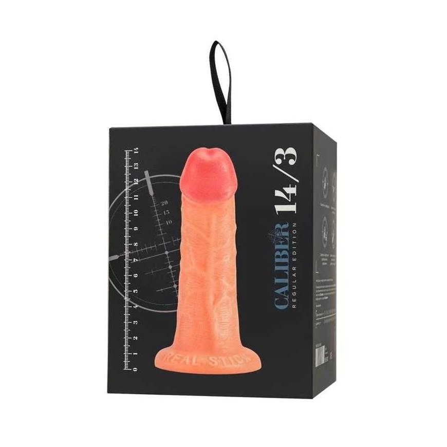 Toyfa Realistic dildo caliber 14/3, PVC, softening, length 14 cm, diameter 3 cm