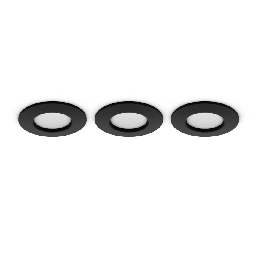 Philips Hue Slim recessed light, S, black, 3 pcs – 4