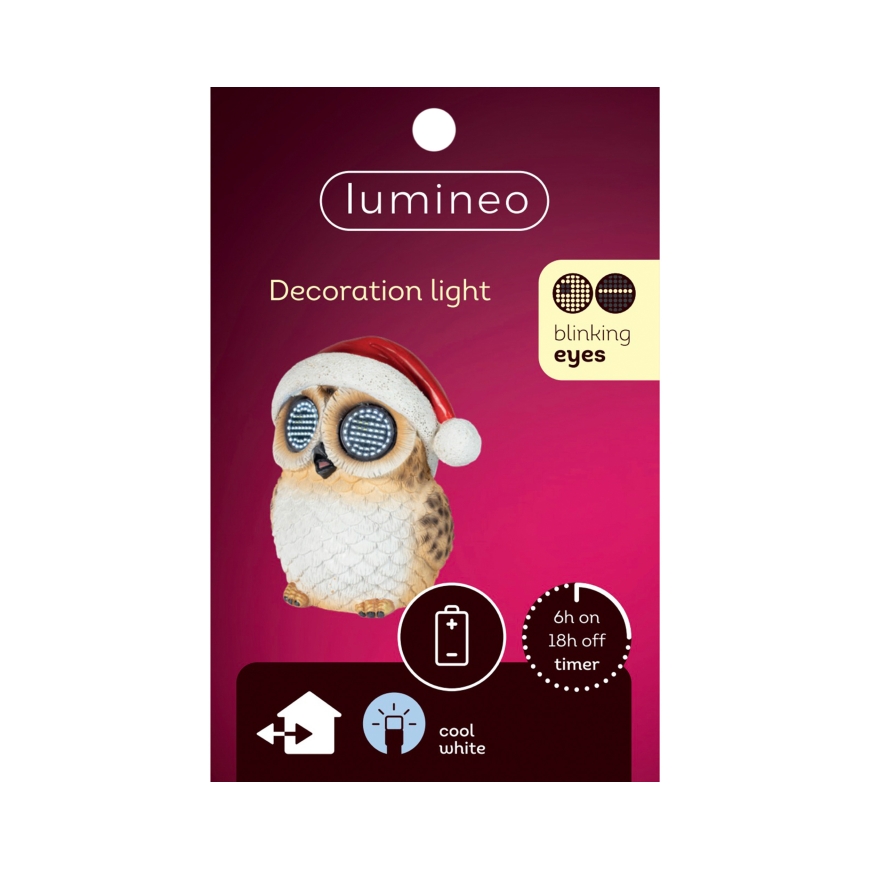 Lumineo LED украшение в виде совы с движущимися светящимися глазами, 15 см, для внутреннего и наружного использования – 3