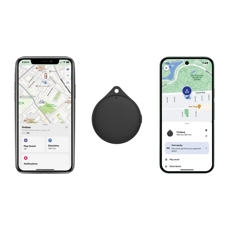 XD Connects Findpop Dual Tracker – Apple ir Android Find (IPX5) P301.1701 – 3