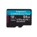 Kingston Technology Canvas Go! Plus 64 GB MicroSD UHS-I Klasės 10 Kingston Technology Canvas Go! Plus 64 GB MicroSD UHS-I Klasės 10