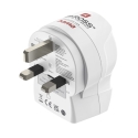 Hama EU to UK power plug adapter Type G (UK) Type C (Europlug)+Type F White