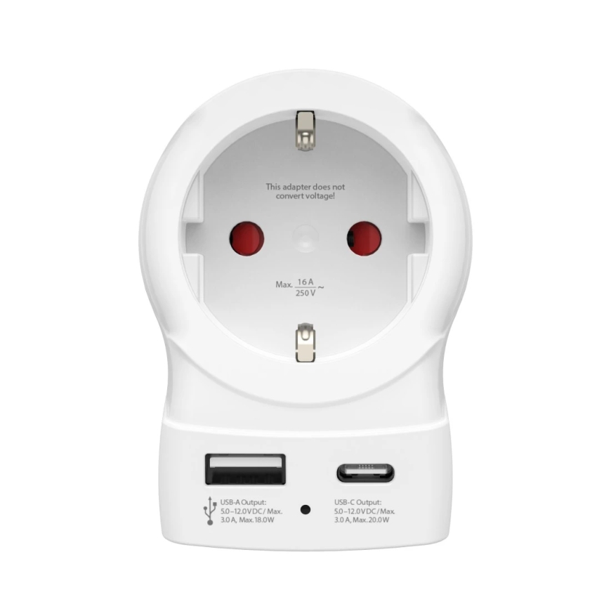Hama EU to UK power plug adapter Type G (UK) Type C (Europlug)+Type F White – 4
