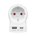 Hama EU to UK power plug adapter Type G (UK) Type C (Europlug)+Type F White