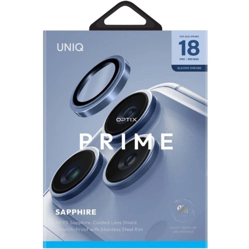UNIQ Optix Prime защита объектива камеры для iPhone 18 Pro / iPhone 18 Pro Max, ледяной хром – 5