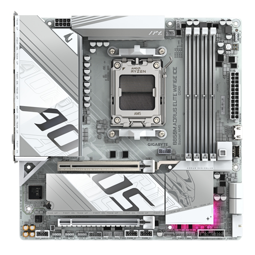 GIGABYTE B850M AORUS ELITE WIFI6E ICE AMD B850 Pistoke AM5 mikro ATX – 2