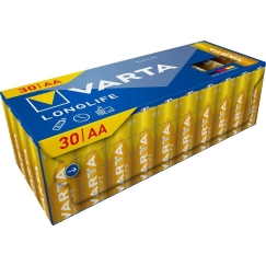 Batteries - VARTA Longlife AA Batteries, 30 pcs. (LR6, 4106)