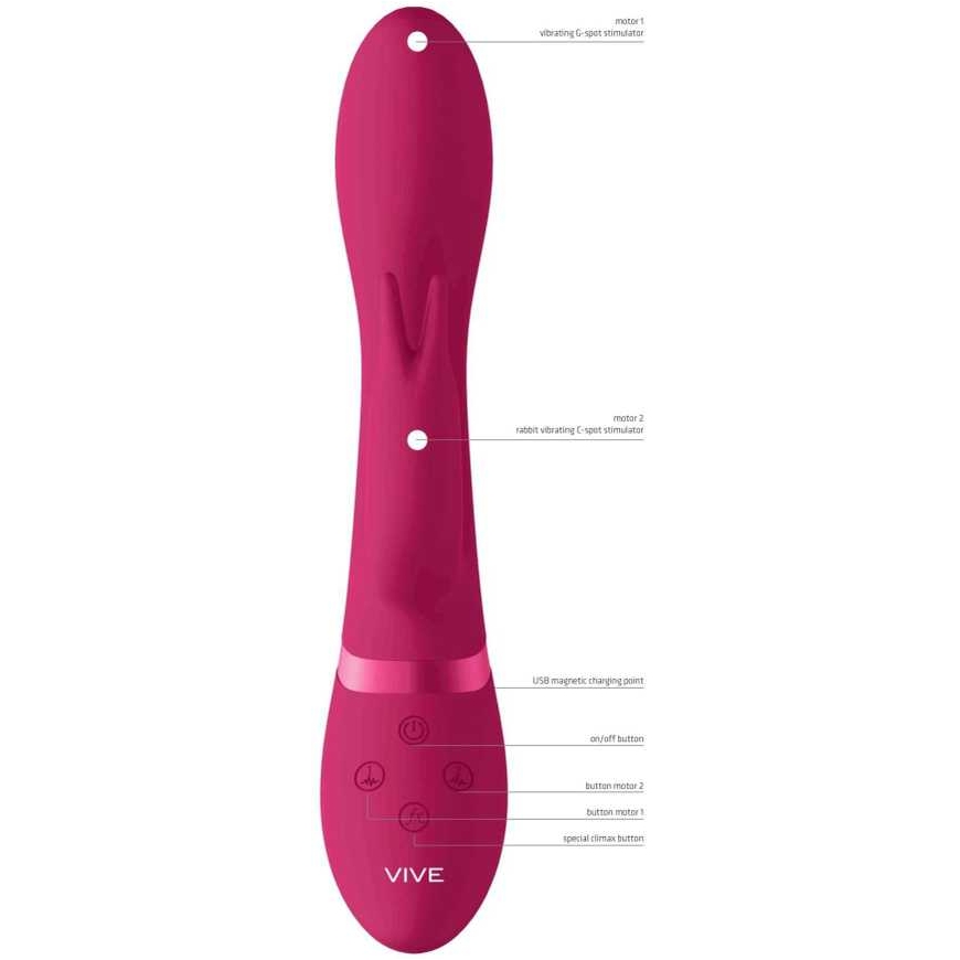 Vive By Shots Vive Vibrator-Zosia - Classic G-Spot Rabbit - Pink – 4