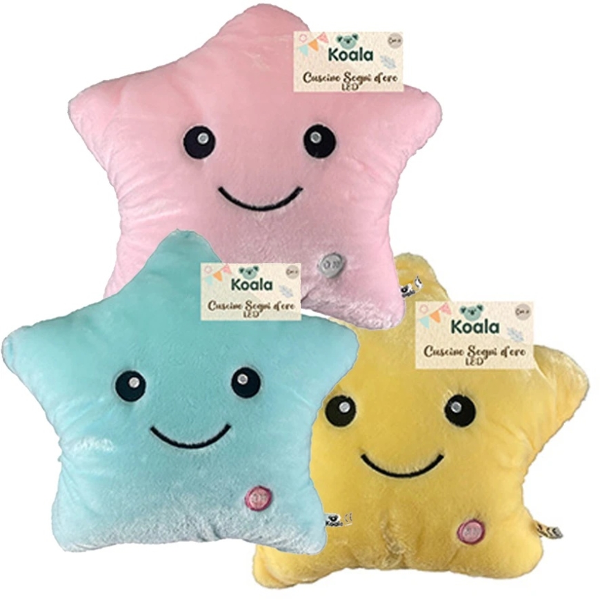 KOALA Tähekujuline Plüüsne Padjake koos LED Valgusega, 40 cm – 3