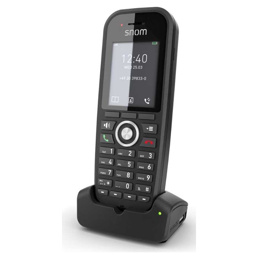 Snom M30 IP DECT Handset EU Digitaalse juhtmeta tehnoloogia (DECT) telefon Must – 2