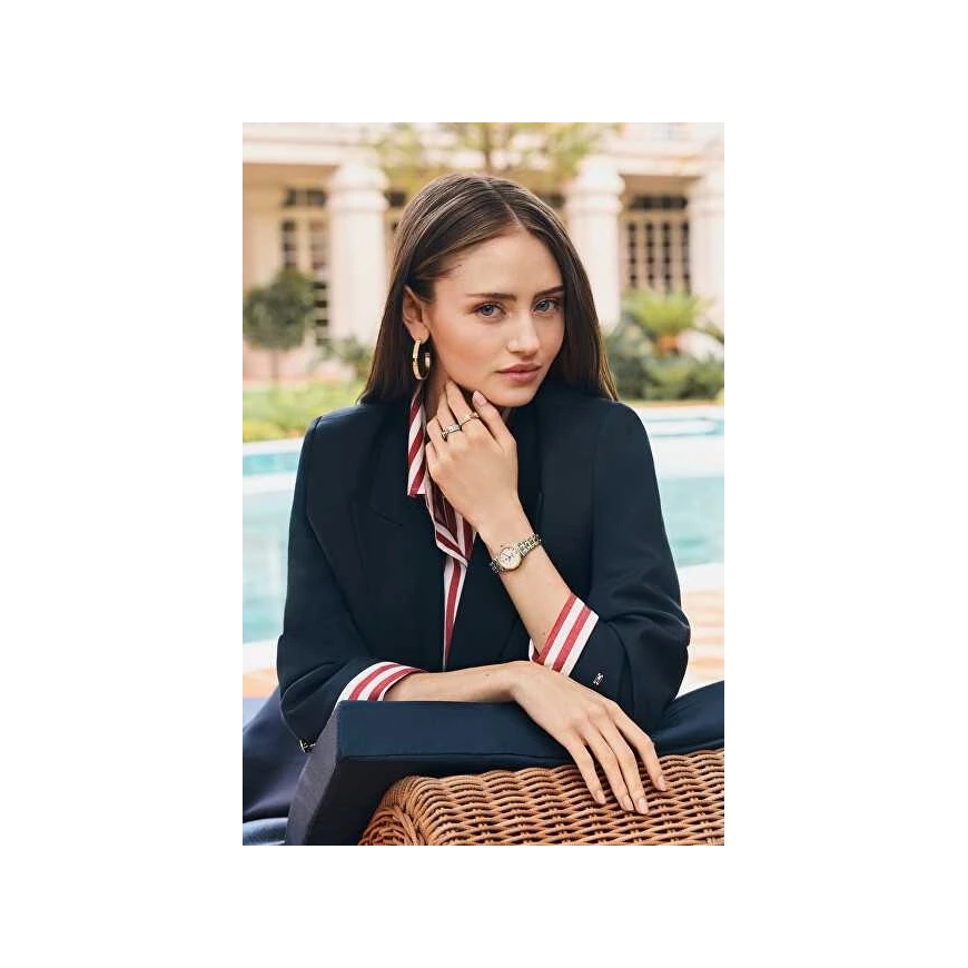 Tommy Hilfiger Сногсшибательные стальные кольца с кристаллами «Stripes» 2781049 – 3