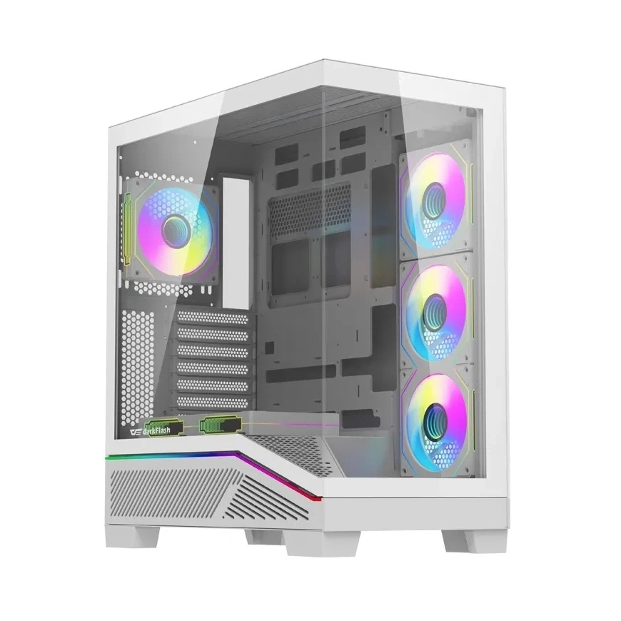 Computer Case - DarkFlash K430 | ATX | 6 Fans | USB-C | White