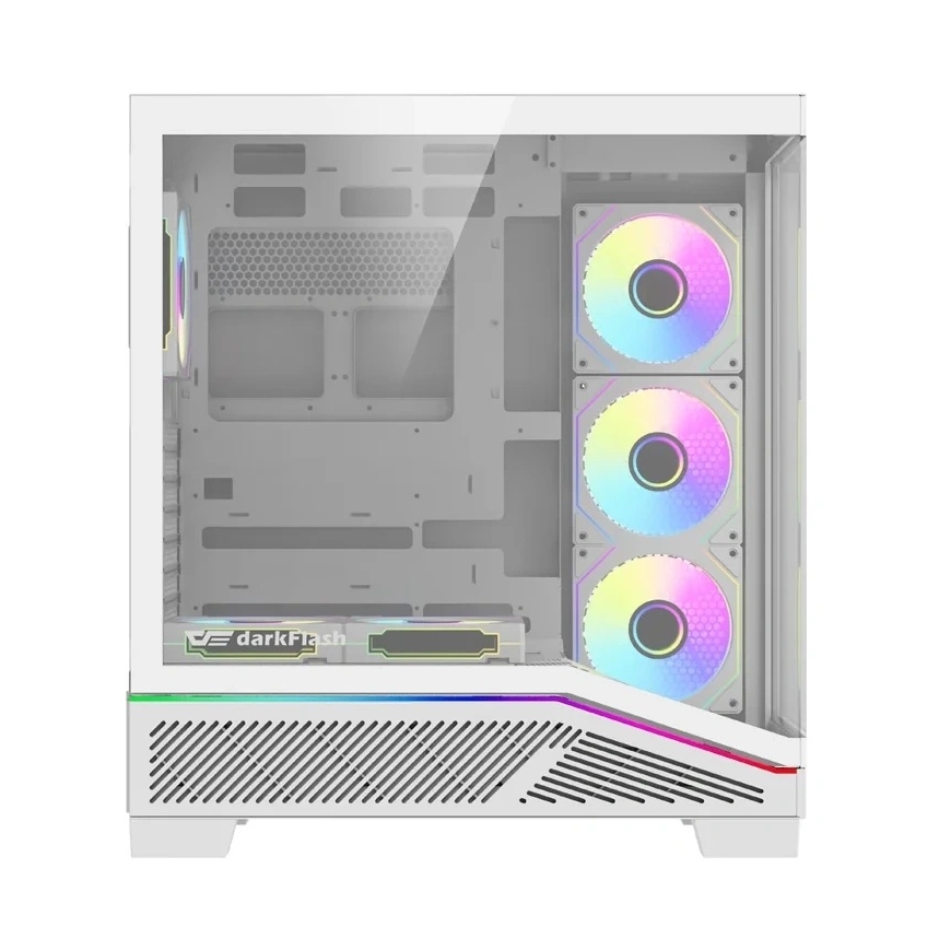 Datora korpuss - DarkFlash K430 | ATX | 6 ventilatori | USB-C | Balts – 2