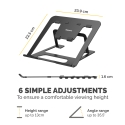 Fellowes Alumia 100138868 nešiojamojo kompiuterio stovas Juoda 38,1 cm (15")