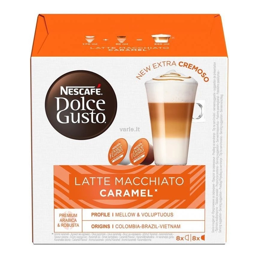 Капсулы кофе Nescafe DOLCE GUSTO LATTE MACCHIATO CARAMEL, 8+8 шт.