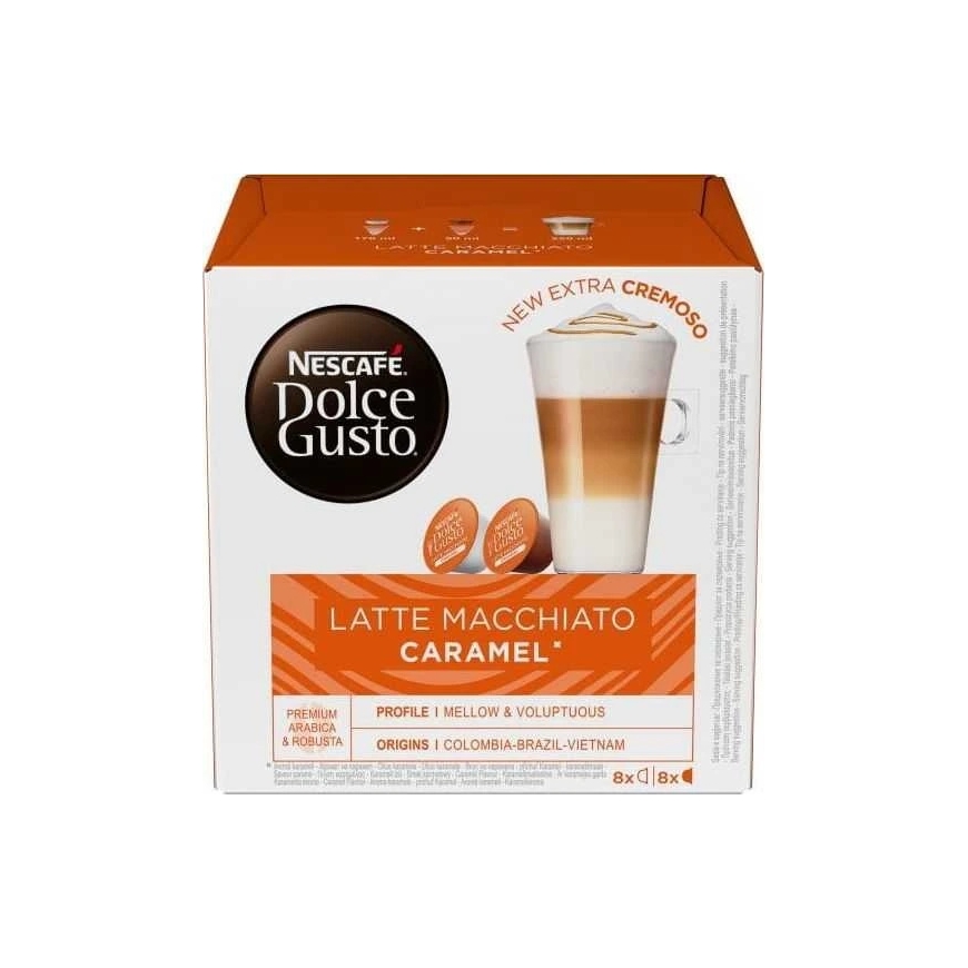Nescafe kafijas kapsulas DOLCE GUSTO LATTE MACCHIATO CARAMEL, 8+8 gb. – 5