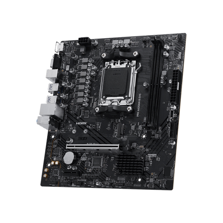 MSI PRO A620AM-B EVO pagrindinė plokštė AMD A620A AM5 lizdas ATX – 3