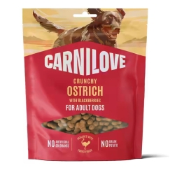 CARNILOVE Krõbedad strutsi mustikatega - koerakuum - 200g