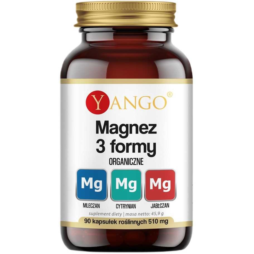 Yango Magnio 3 формы пищевой добавки, 90 капсул