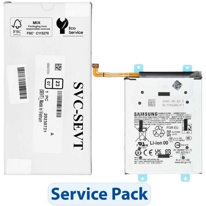 Samsung A36 5G A366B GH82-36843A EB-BA566ASE akumulatora apkopes komplekts
