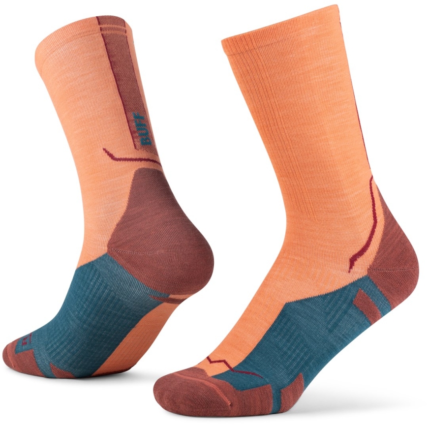 BUFF Merino Lightweight Crew Sock LWC4 Sukat, Oranssi L