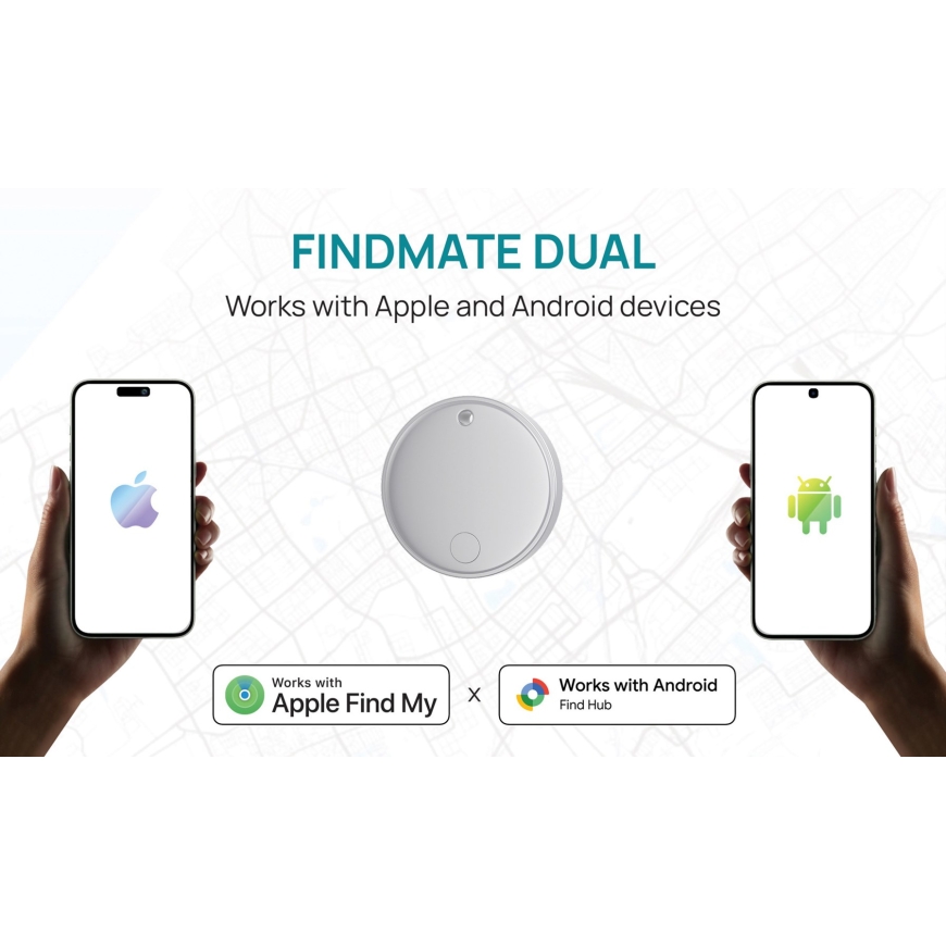 XD Connects FindMate Dvigubas RCS Vandeniui Atsparus Seklys – Apple Find My ir Android Find Hub (IPX5) P301.6203 – 3