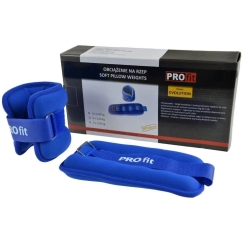 Svoriai ant rankų ir kojų Profit Evolution 2x2,5kg mėlyni DK 3310