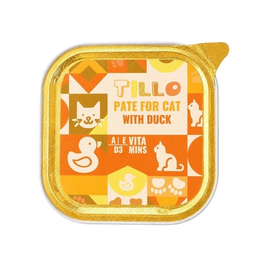 TILLO Паштет из утки - влажный корм для кошек - 100г