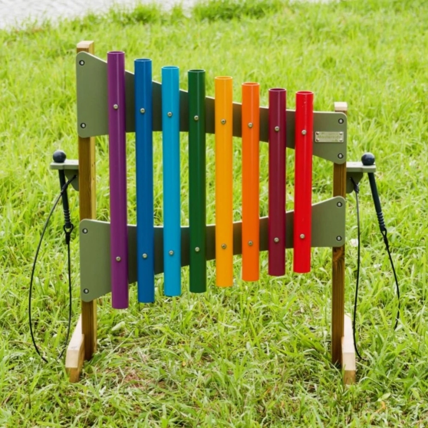 MASTERKIDZ krāsaini brīvi stāvoši cimbāli 95 cm – 2