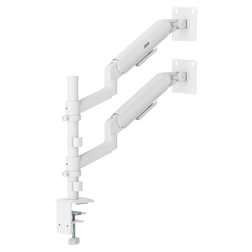 Ergo Office Mount/Hanger for 2 Monitors, Gas Spring, 17"-32", 1-10 kg, Matte White, ER-692 W – 4