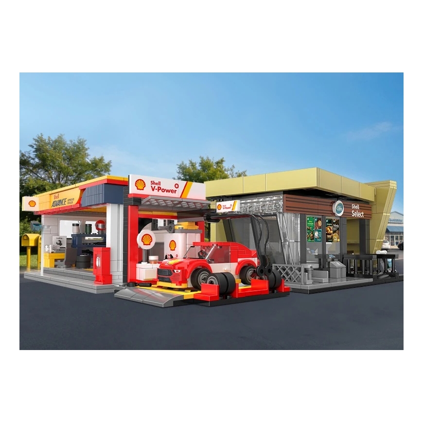 CADA SHELL BLOKUOJA IŠKROVIMO STOTIS 237 ELEMENTUS SU AUTOMOBILIU – 4
