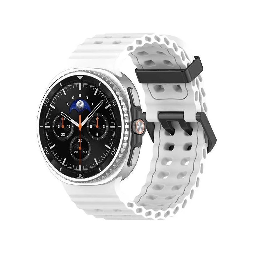 4Wrist Silicone Sport Band for Samsung Galaxy Watch 8 - White