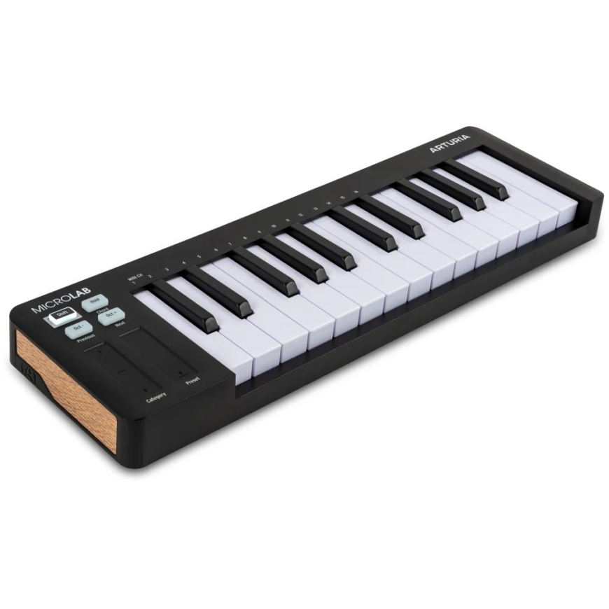 ARTURIA MicroLab mk3 MIDI kontrolleris, melns