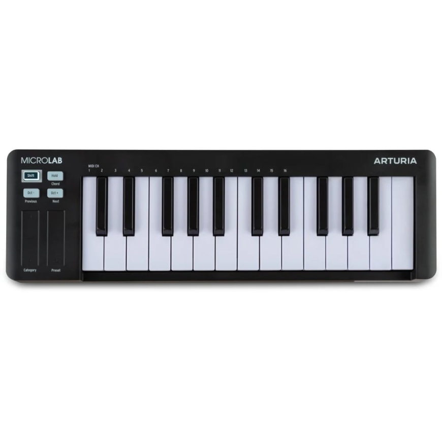 ARTURIA MicroLab mk3 MIDI kontrolleris, melns – 2