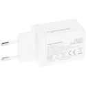 Įkroviklis Movano GaN 65W 2x USB-C PD + USB-A (baltas)