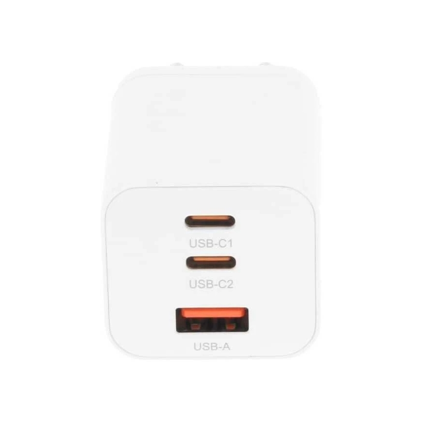Movano GaN 65W -laturi 2x USB-C PD + USB-A (valkoinen) – 5