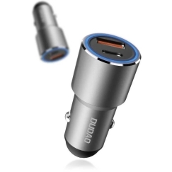 Dudao USB / USB car charger Type C Power Delivery fast charging 22.5 W gray (R4PQ)