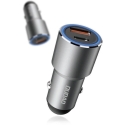 Dudao USB / USB autolataaja Type C Power Delivery nopea lataus 22.5 W harmaa (R4PQ) Dudao USB / USB autolataaja Type C Power Delivery nopea lataus 22.5 W harmaa (R4PQ)