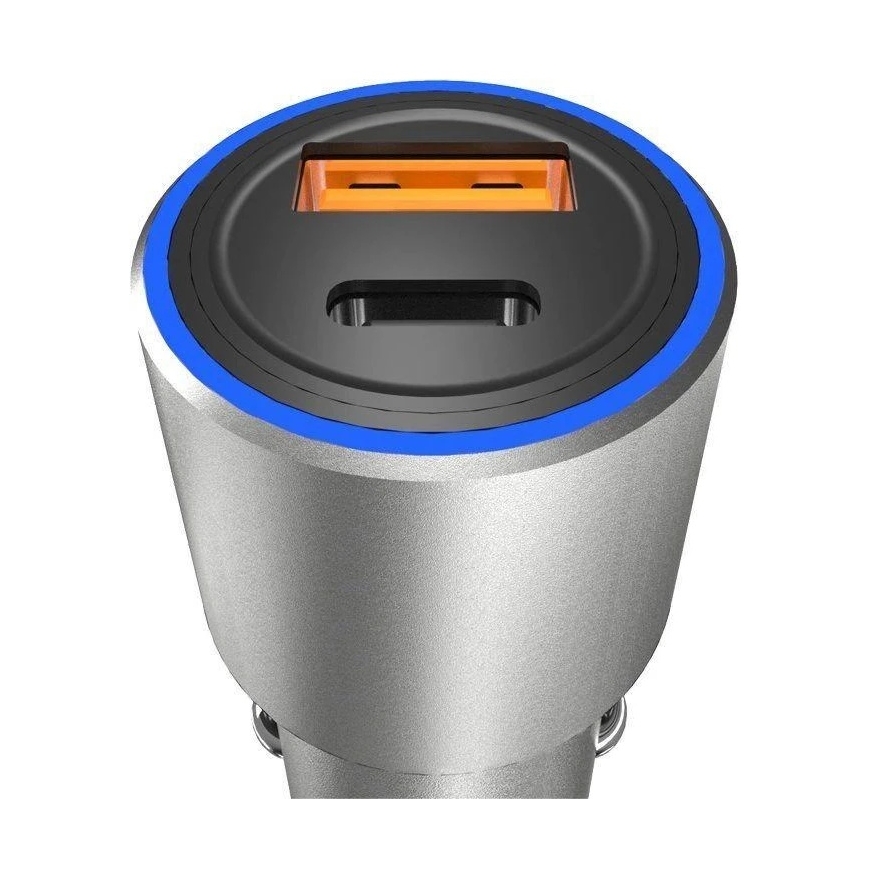 Dudao USB / USB automašīnas lādētājs Type C Power Delivery ātrā uzlāde 22.5 W pelēks (R4PQ) – 4