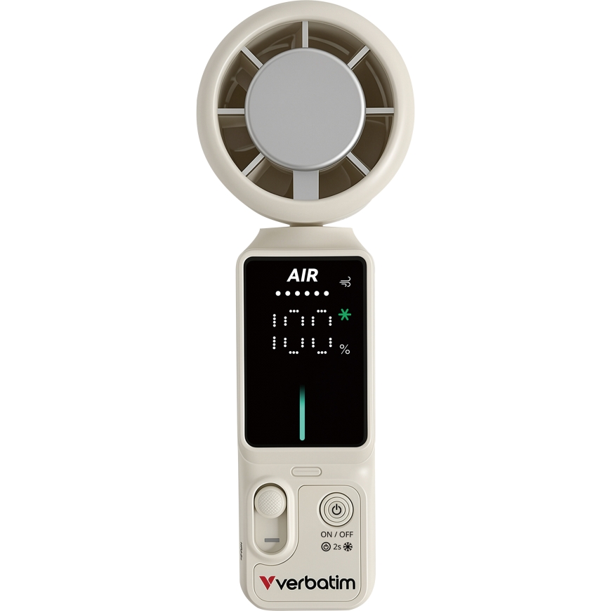 Verbatim 32348 käeshoitav tuuluti ja ventilaator Valge, Hõbe Käeshoitav ventilaator – 3