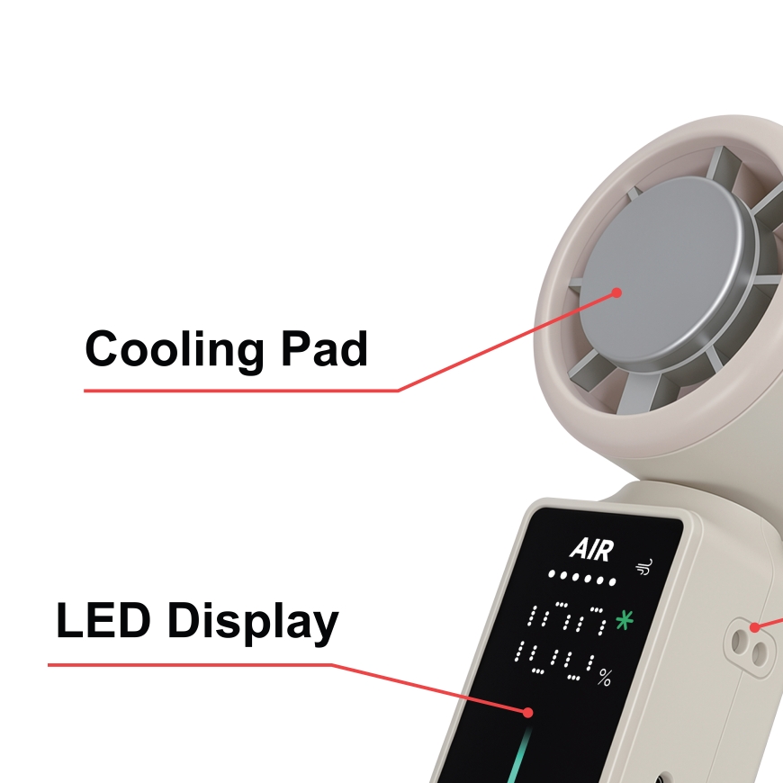 Verbatim 32348 käeshoitav tuuluti ja ventilaator Valge, Hõbe Käeshoitav ventilaator – 4