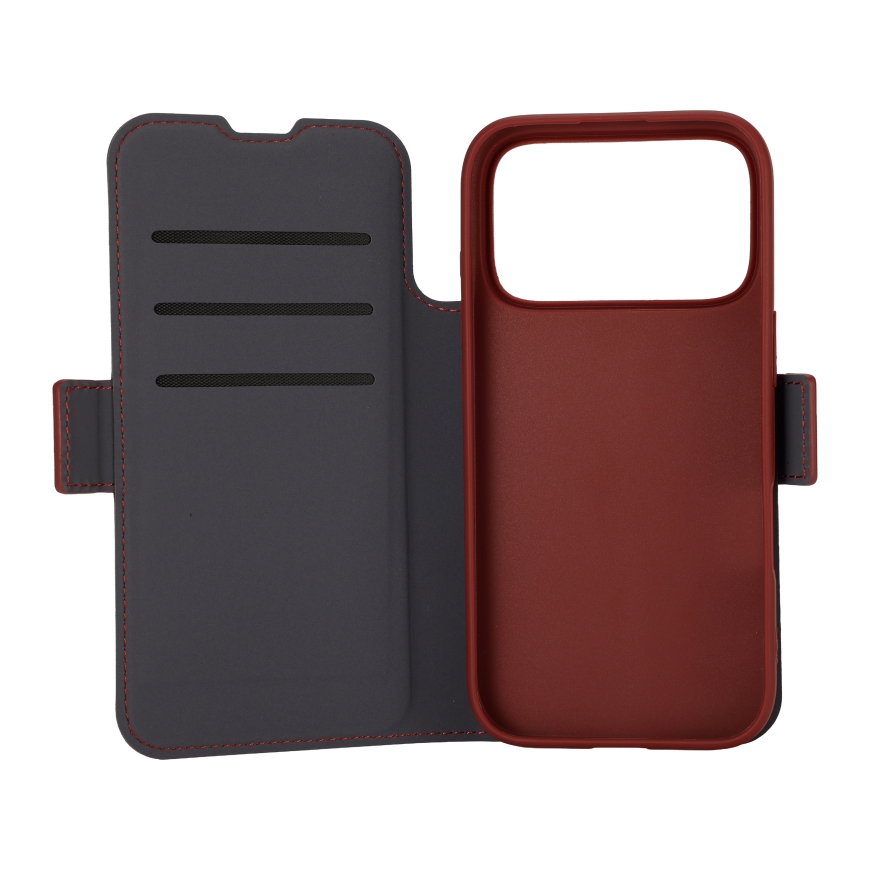 FoneKit MagSafe BookCase protective cover, iPhone 18 Pro / 17 Pro, burgundy – 3