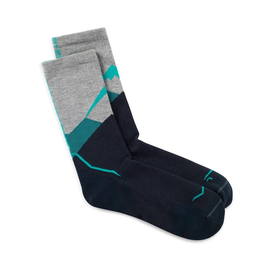 BUFF Мериносовый легкий носок Crew Sock LWC1, бирюзовый, L – 2