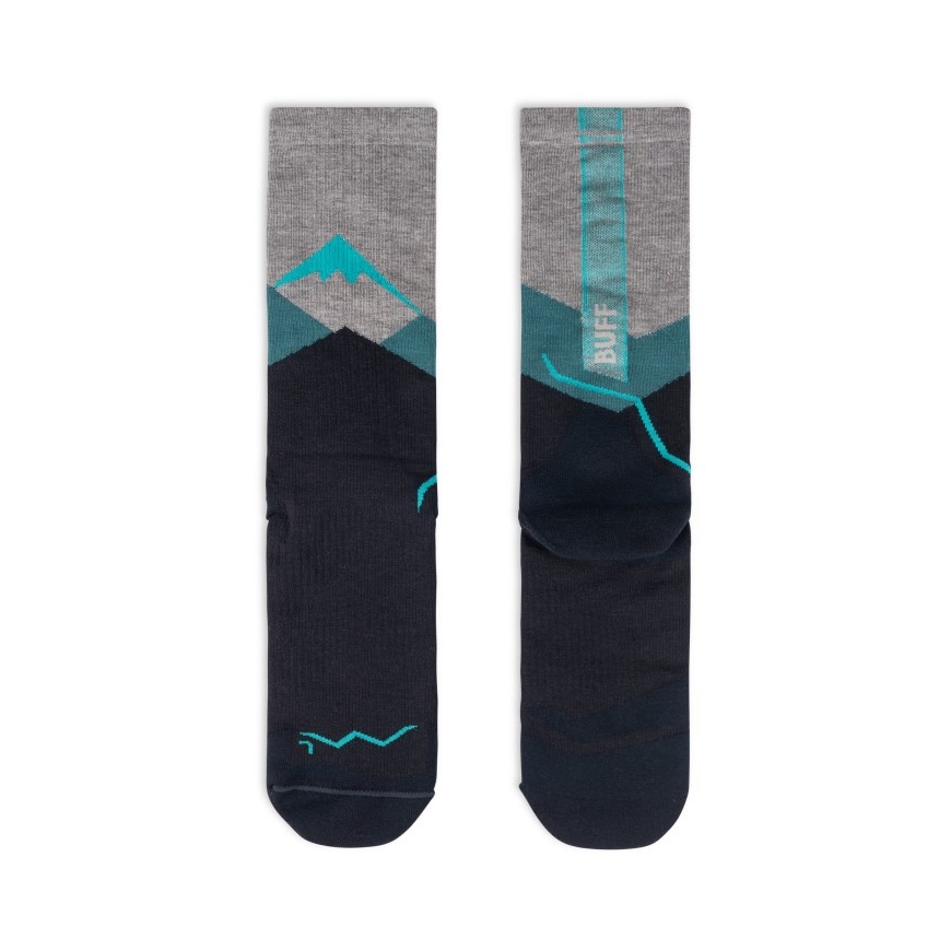 BUFF Merino vieglais Crew Sock LWC1 zeķes, tirkīza, L – 3