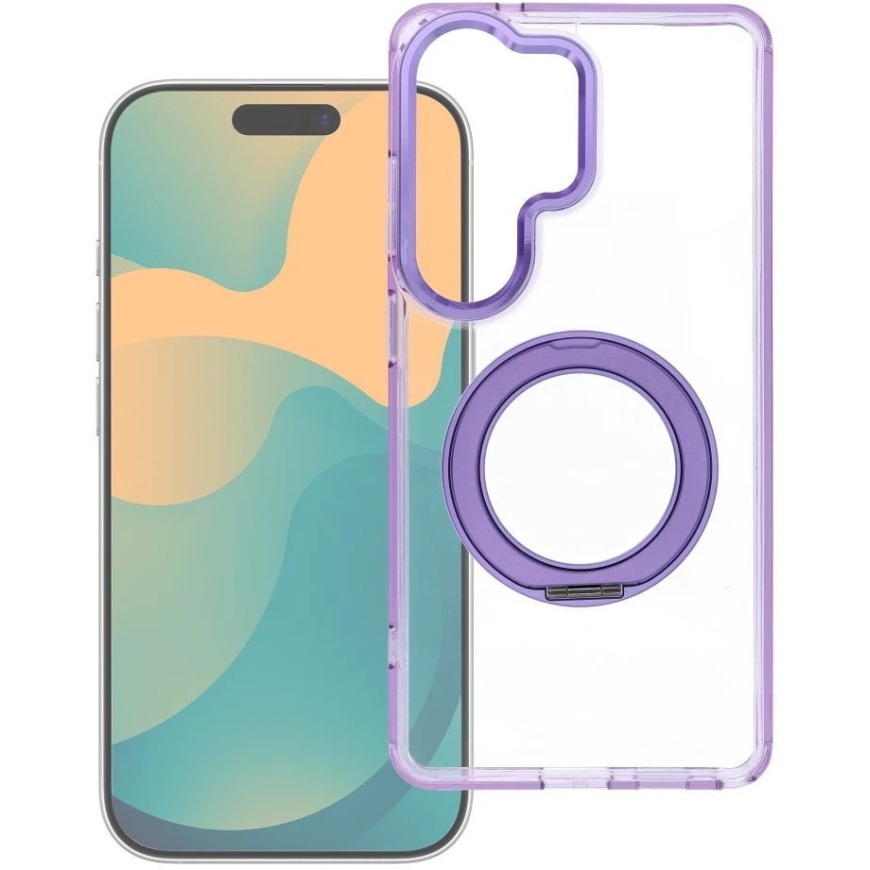 OEM Case for Xiaomi Redmi 17 4G / 5G Frame Circle Stand compatible with MagSafe purple