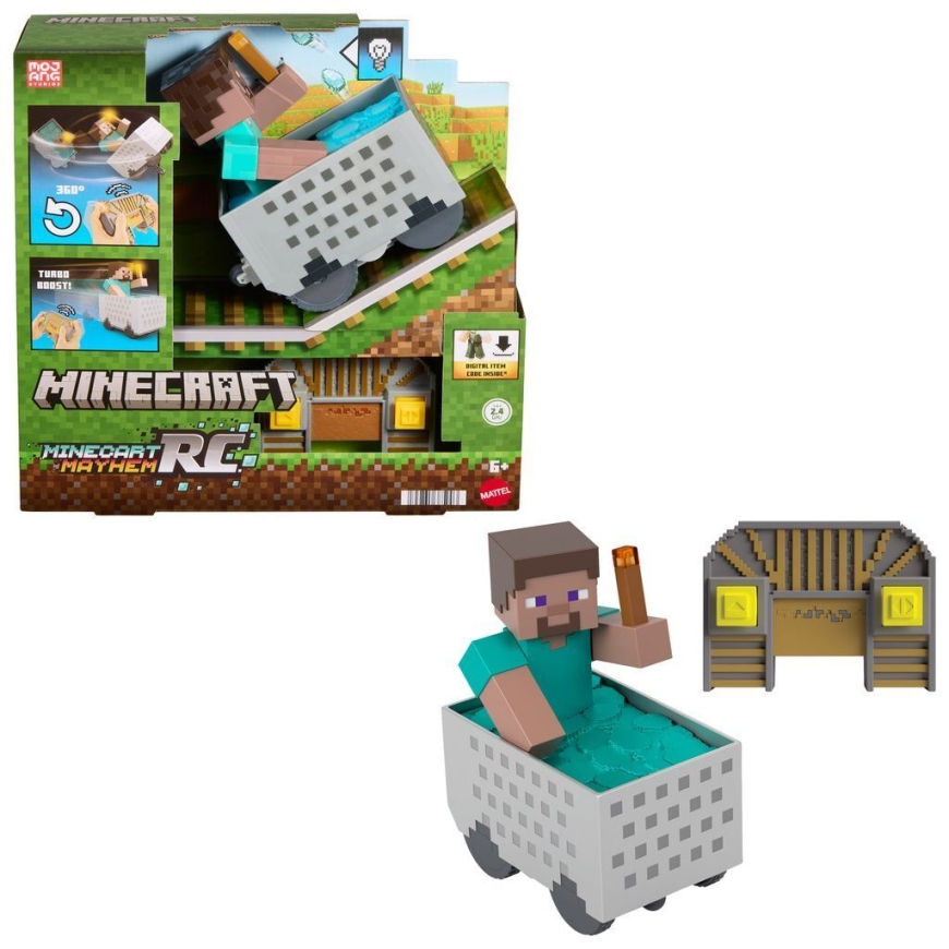 Minecraft Steve and Minecart, remote-controlled playset – 2