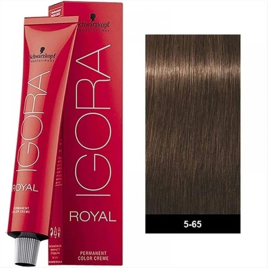 Wella Professionals Schwarzkopf Professional, Igora Royal, Permanent Hair Dye, 5-65 Light Brown Chocolate Gold, 60 ml For Women