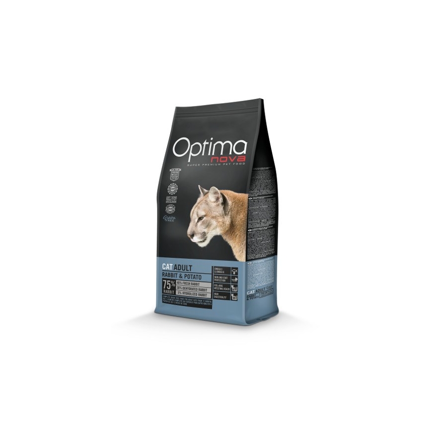 OPTIMANOVA Кошка Взрослая Кролик и Картофель - сухой корм для кошек - 2кг